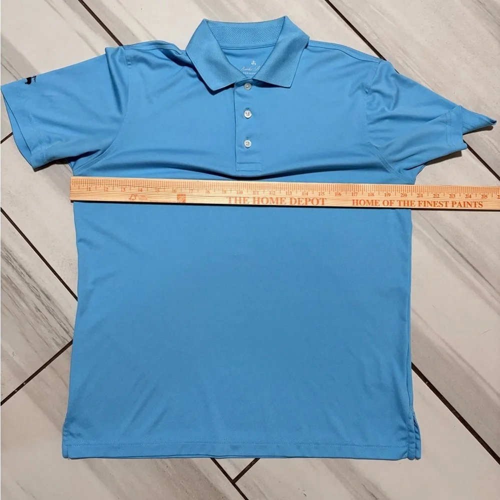 Brooks Brothers Men's Polo Shirt Light Blue Performance Series Golf Stretch | S